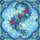 Tiffany Glass Blue Flower Cascade Green Leaves Vines Border Gems - Home Decor Gift Stained Glass Suncatcher - 5