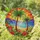 Tropical Island Beach Sunset Palm Trees Hibiscus Lush Foliage - Home Decor Gift Stained Glass Suncatcher - 1