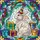 White Rabbit Party Hat Tiffany Stained Glass Mosaic - Birthday Celebration Home Decor Gift Stained Glass Suncatcher - 5