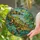Robust Crawling Alligator Lush Swamp Foliage Lily Pads - Wildlife Lover Home Decor Gift Stained Glass Suncatcher - 2