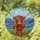 Highland Cow Hillside Landscape - Farmhouse Home Decor Gift for Cow Lover Stained Glass Suncatcher - 1