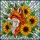 Majestic Fox Profile Three Sunflowers - Home Decor Gift for Wildlife Lovers Stained Glass Suncatcher - 5