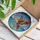 Scarlet Macaw Stained Glass Tropical Ocean - Home Decor Gift for Macaw Lover Stained Glass Suncatcher - 3