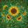 Full Bloom Sunflower Radiating Petals Green Leaves Mosaic - Home Decor Gift for Gardeners Stained Glass Suncatcher - 5
