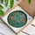 Parrot Pink Rose Blue Flower Green Leaves - Home Decor Wildlife Lover Gift Stained Glass Suncatcher - 3