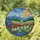 Stained Glass Spring Landscape Wildflowers Mountains Sun - Nature Lover Gift Stained Glass Suncatcher - 1