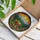 Brown Bear Rocky Ledge Green Fern Forest Distant Mountain Sun - Wildlife Home Decor Gift Stained Glass Suncatcher - 3