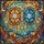 Stained Glass Crystal Star Celestial Moons Nebulae - Cosmic Decor Gift Stained Glass Suncatcher - 5