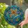 Ornate Christian Cross Flower Burst Flowing Ribbons - Home Decor Gift for Christian Stained Glass Suncatcher - 2