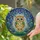 Owl Character Forest Starry Night Crescent Moons - Home Decor for Owl Lovers Stained Glass Suncatcher - 2