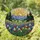 Blooming Wildflower Meadow Mountain Range Glowing Sun Landscape - Home Decor Gift Stained Glass Suncatcher - 1