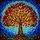 Stained Glass Tree of Life Leaves Mosaic - Home Decor Gift Stained Glass Suncatcher - 5