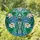 Blue Dragonfly White Lotus Aquatic Flora - Home Decor Gift for Nature Lover Stained Glass Suncatcher - 1