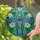 Blue Dragonfly White Lotus Aquatic Flora - Home Decor Gift for Nature Lover Stained Glass Suncatcher - 2