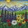 Wildflower Meadow Monarch Butterfly Mountain Sunburst - Home Decor Gift Nature Lover Stained Glass Suncatcher - 5