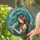 Elven Woman Dragon Embrace Red Rose Floral Headpiece - Home Decor Gift for Dragon Lover Stained Glass Suncatcher - 2
