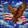 Bald Eagle American Flag Waving Stars Stripes Patriotic Cloud Sky Independence Day Gift Stained Glass Suncatcher - 5
