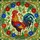 Rooster Floral Botanical Mosaic - Farmhouse Home Decor Gift for Rooster Lover Stained Glass Suncatcher - 5