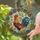 Rooster Floral Botanical Mosaic - Farmhouse Home Decor Gift for Rooster Lover Stained Glass Suncatcher - 2