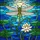 Large Green Dragonfly Water Lily Pond Ripples - Wildlife Lover Home Decor Gift Stained Glass Suncatcher - 5
