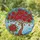 Blooming Tree Hibiscus Floral Bouquet Mosaic Sky - Home Decor Gift Stained Glass Suncatcher - 1