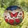 Red Butterfly Black Veins Peonies Rosebuds Night Sky Mosaic Home Decor Gift for Butterfly Lover Stained Glass Suncatcher - 1