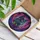 Russian Blue Cat Heart Blackberries - Cat Lover Home Decor Gift Stained Glass Suncatcher - 3
