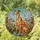 Seated Greyhound Whippet Dog Scenic Mosaic - Dog Lover Home Decor Gift for Pet Parents Stained Glass Suncatcher - 1