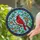 Northern Cardinal Stained Glass Branch Berries - Bird Watcher Home Decor Gift Stained Glass Suncatcher - 2