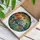 Seven Alert Parrots Tropical Flowers Lush Jungle Foliage - Wildlife Lover Gift Home Decor Stained Glass Suncatcher - 3