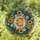 Ornate Letter C Tiffany Glass Sunflower Daisy Wreath Iridescent Mosaic Home Decor Gift Stained Glass Suncatcher - 1