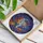 American Flag Patch Astronaut Rocket Galaxy - Home Decor Gift for Space Lover Stained Glass Suncatcher - 3