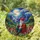 Gnome Wizard Mushroom Castle Full Moon Night - Home Decor Gift for Fantasy Fan Stained Glass Suncatcher - 1