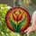 High Contrast Stained Glass Tulip Floral Mosaic - Home Decor Gift for Garden Lover Stained Glass Suncatcher - 2