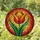 High Contrast Stained Glass Tulip Floral Mosaic - Home Decor Gift for Garden Lover Stained Glass Suncatcher - 1