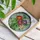 Four Blooming Peony Flower Bouquet Lush Green Foliage - Home Decor Gift Stained Glass Suncatcher - 3