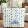 Bluebonnet Floral Wreath Personalized Name - Everyday Carry Gift for Her Quilted Tote Bag - 1