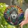 Husky Puppy Tribal Feather Headdress Stained Glass - Dog Lover Home Decor Gift Stained Glass Suncatcher - 2