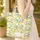 Lemon Botanical Bouquet Floral Wreath Personalized - Everyday Carry Lifestyle Gift for Her Quilted Tote Bag - 4