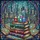 Ancient Books Potion Bottles Magic Orb Enchanted City - Fantasy Home Decor Gift Stained Glass Suncatcher - 5