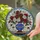 Stained Glass Tiffany Vase Lush Red White Roses Pearl Frame Mosaic Sky - Home Decor Gift Stained Glass Suncatcher - 2