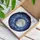 Full Moon Crescent Star Cosmic Dust - Home Decor Gift for Space Lover Stained Glass Suncatcher - 3