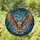 Great Horned Owl Flight Nocturnal Sky - Home Decor Gift for Wildlife Lover Stained Glass Suncatcher - 1