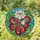 Coiled Red Snake Multi-Petaled Lotus Flower Lush Green Leaves - Wildlife Lover Gift Stained Glass Suncatcher - 1