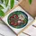 Coiled Red Snake Multi-Petaled Lotus Flower Lush Green Leaves - Wildlife Lover Gift Stained Glass Suncatcher - 3