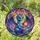 Blue Dragon Fire Orb Nebula Stars - Home Decor Gift for Fantasy Lover Stained Glass Suncatcher - 1