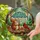 Chubby Squirrel Cardinal Umbrella Autumn Leaves - Wildlife Home Decor Gift Stained Glass Suncatcher - 2