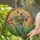 Lush Foliage Tulip Bouquet Watering Can Organic Mosaic - Home Decor Gift for Garden Lover Stained Glass Suncatcher - 2