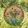 Lush Foliage Tulip Bouquet Watering Can Organic Mosaic - Home Decor Gift for Garden Lover Stained Glass Suncatcher - 1