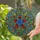 Tiffany Five-Pointed Star Organic Leaves Flowers Berry Clusters - Home Decor Gift Stained Glass Suncatcher - 2